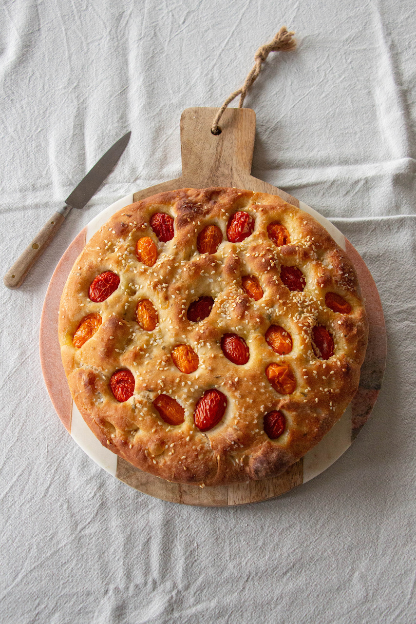 Focaccia Aux Tomates Cerises Et Lard Casserole Chocolat